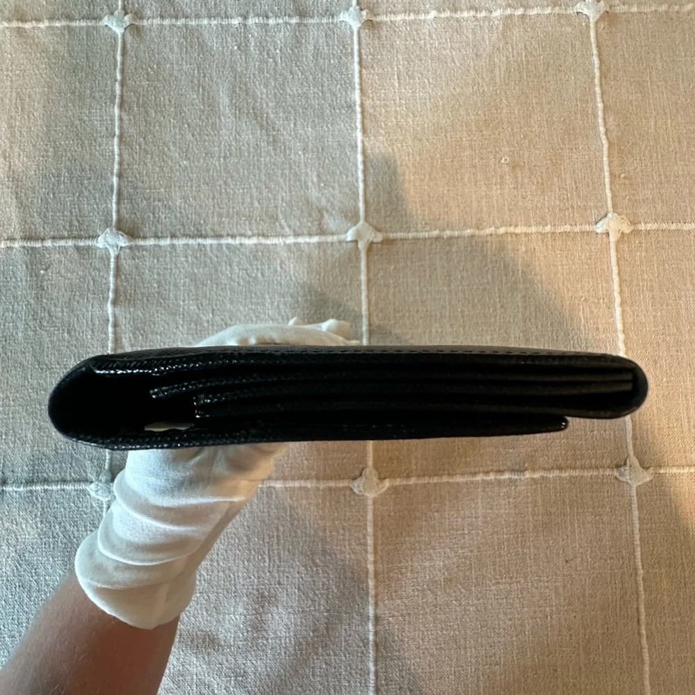 Prada | Portafoglio Portamon Saffiano Leather Nero Long Snap Button Wallet - Picture 15 of 16